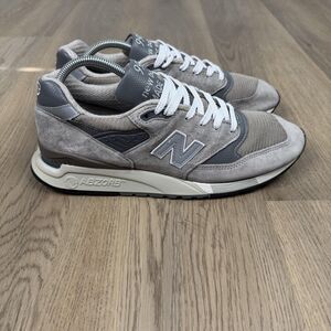 New Balance 998 Shoes Mens Size 10 Gray Suede Made In USA Casual Sneakers U998GR